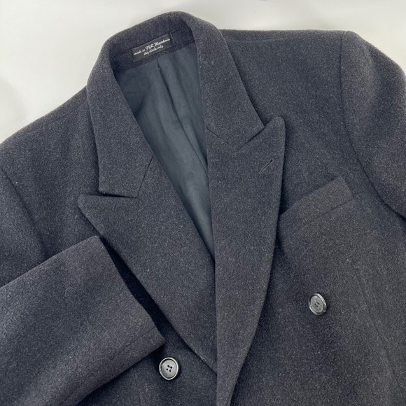 John Ashford Other - John Ashford Men's‎ 40R 100% Wool Double Breasted Overcoat Topcoat Charcoal Gray